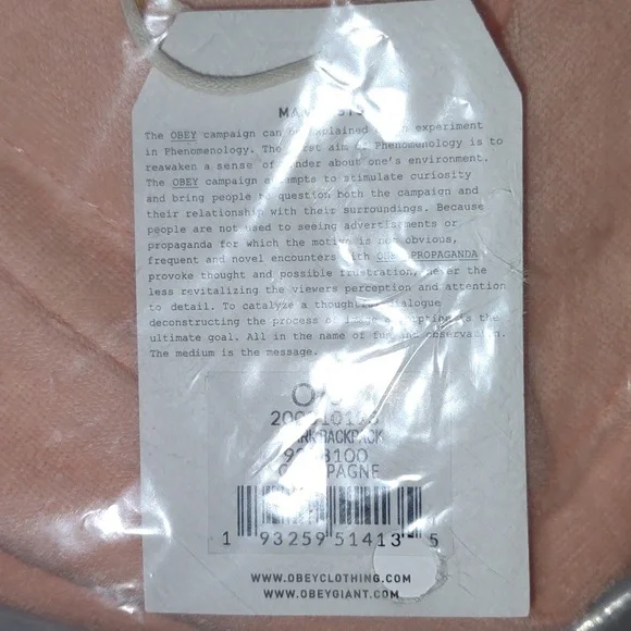 😺OBEY Champagne Ozark Backpack - Picture 12 of 14